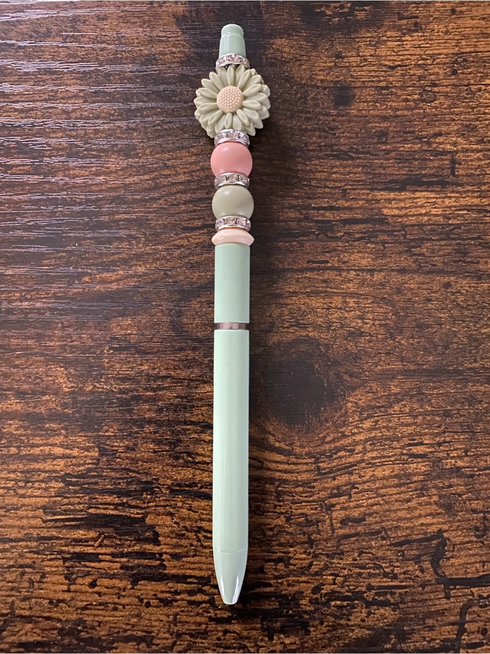 Floral Beaded Pen - multiple Pasrel colors